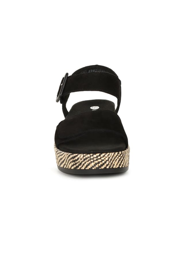 Remonte Remonte Women's 'Tapestry' Wedge Sandals in Black - 3