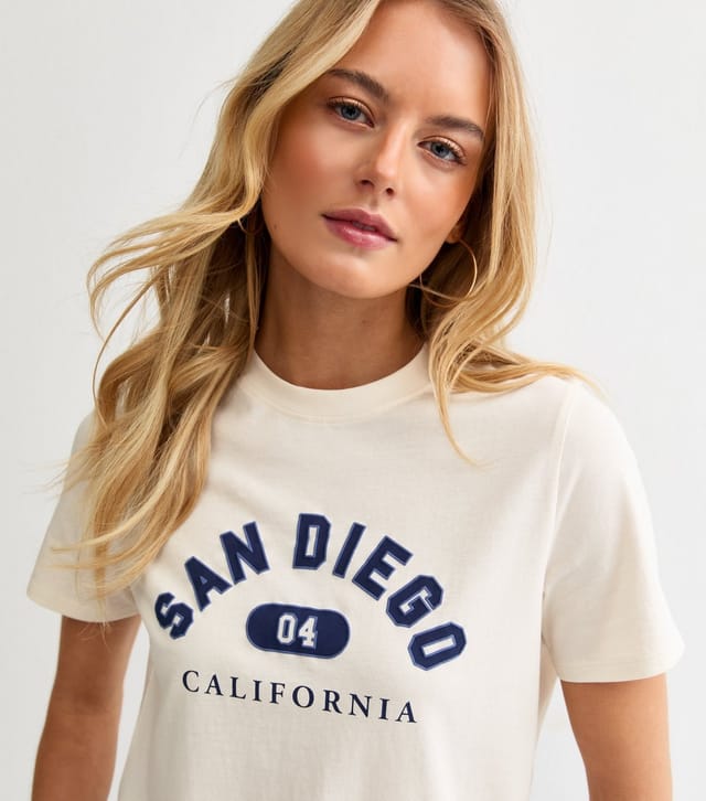 New Look Women's Tall Off White San Diego Print T-Shirt New Look - 2