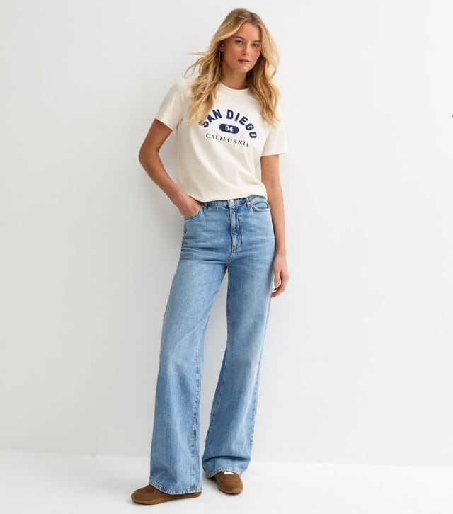 New Look Women's Tall Off White San Diego Print T-Shirt New Look - 3