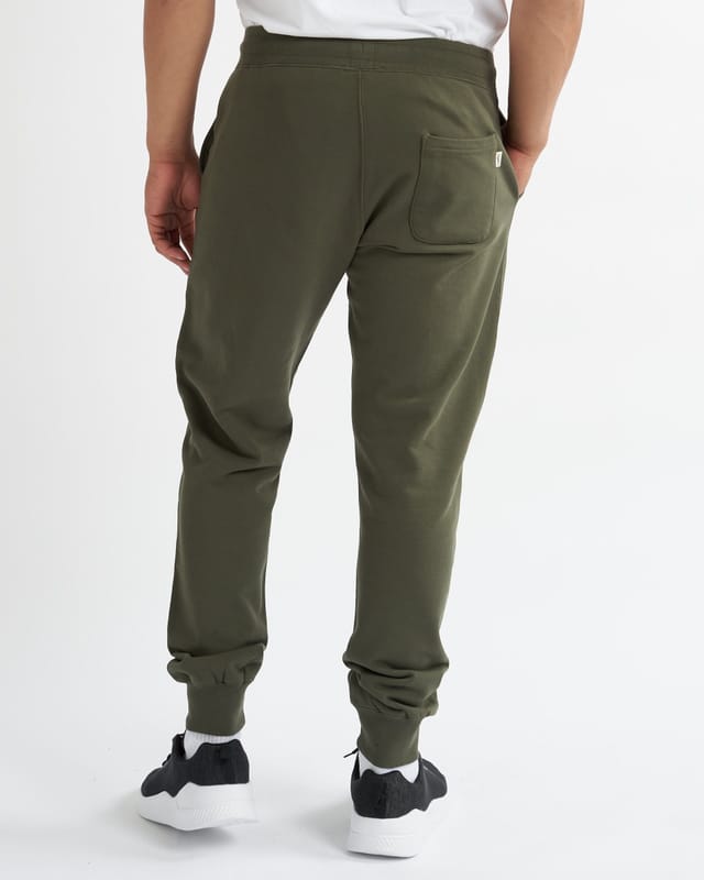 Alse Studio Alse Studio Men's Premium Cotton Cuffed Joggers Relaxed Fit With Pockets in Khaki - 2
