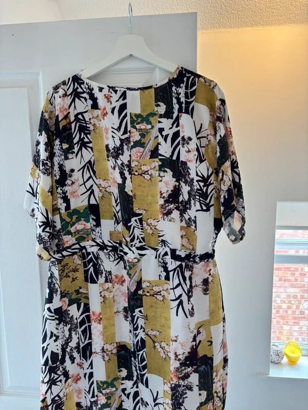 ASOS Multi Floral Print Summer Dress, Size 14