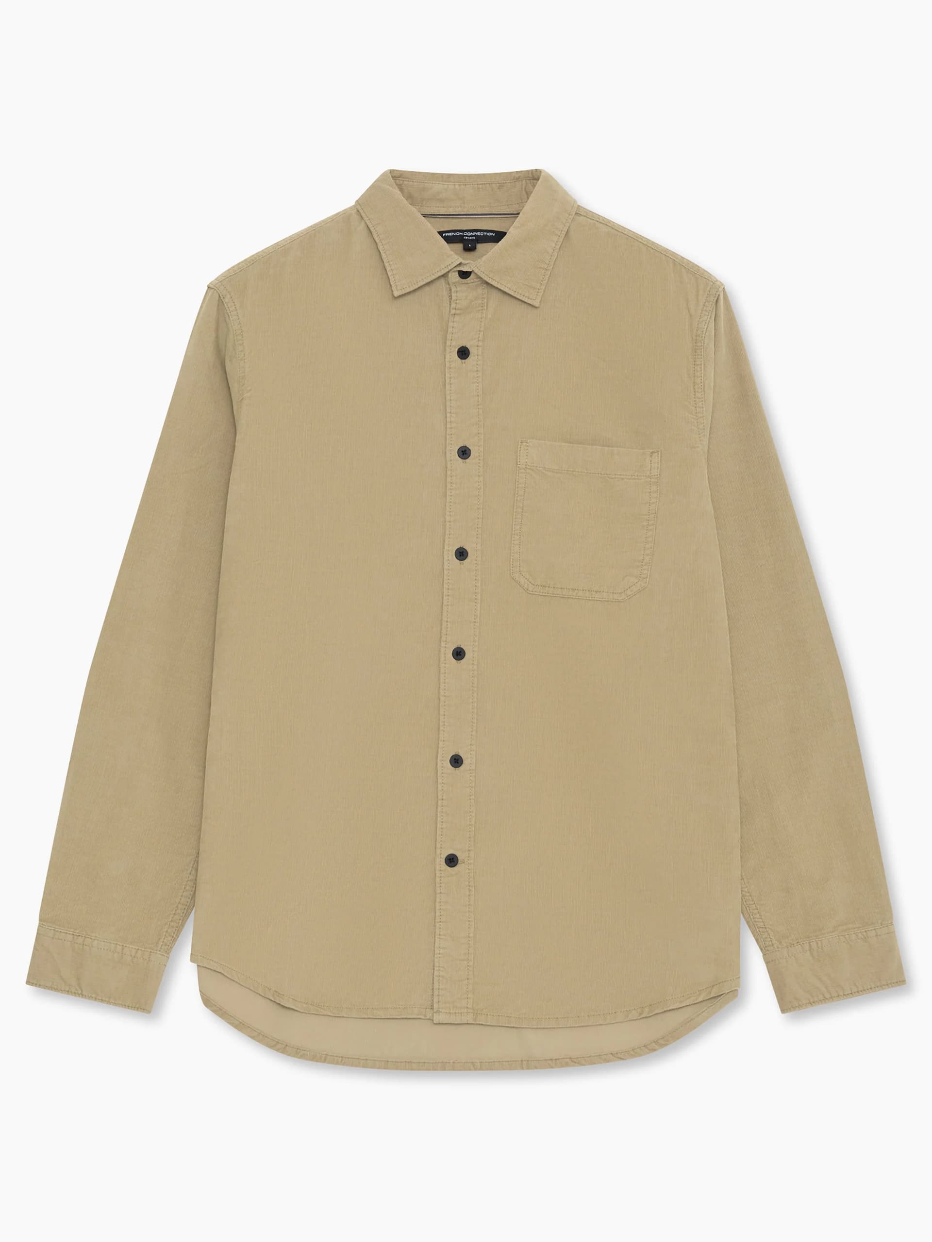 French Connection Taupe Corduroy Regular Fit Shirt Taupe