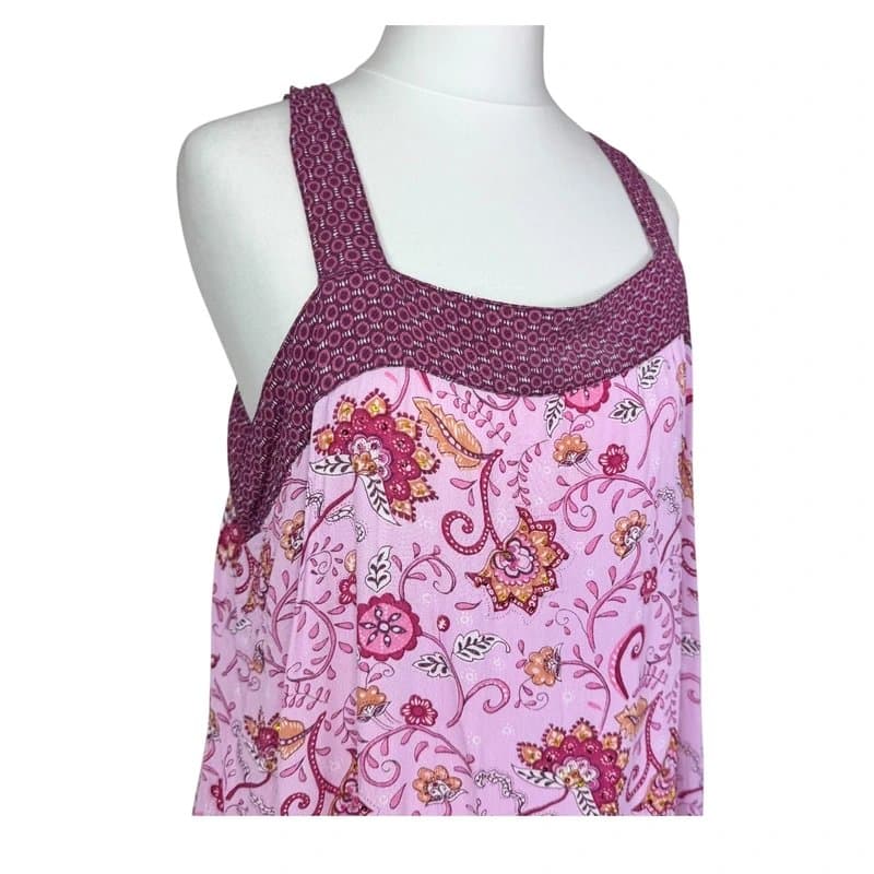 New Look Pink Floral Y2K Cami Top UK22 New Look