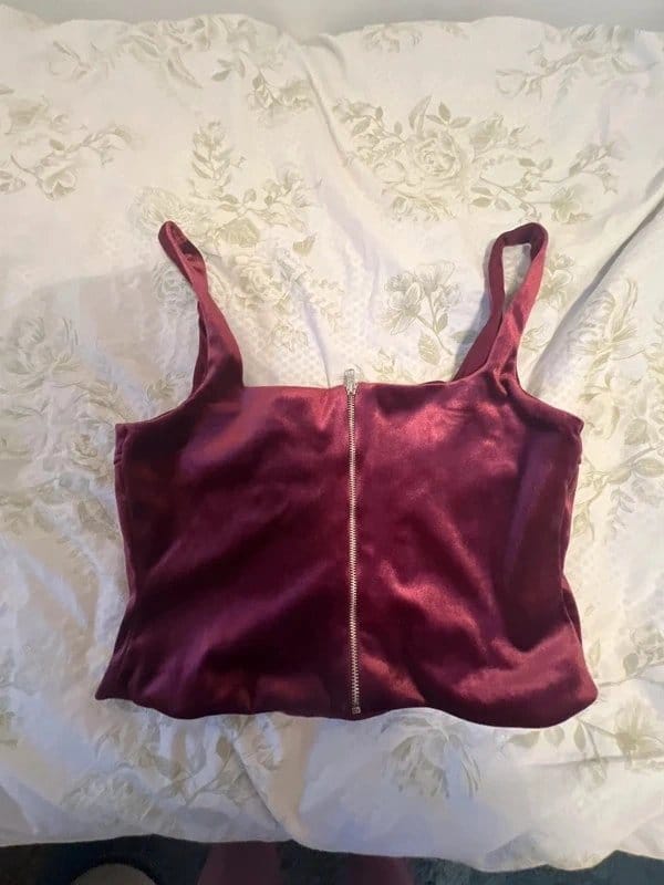 ASOS Asos Velvet Corset in berry - 1