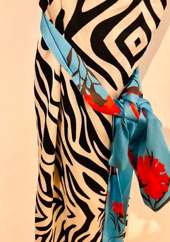 Never Fully Dressed Funky unique satin wrap around dress by NFD
