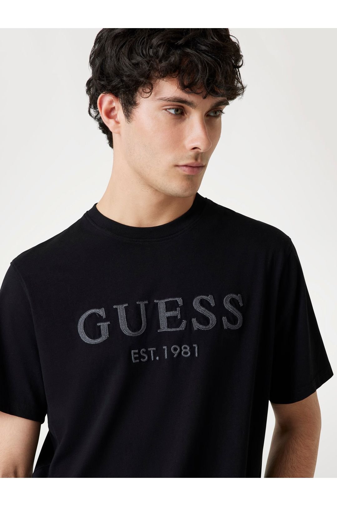 Guess Guess Men's Ss Cn Box Logo Tee Black - 3