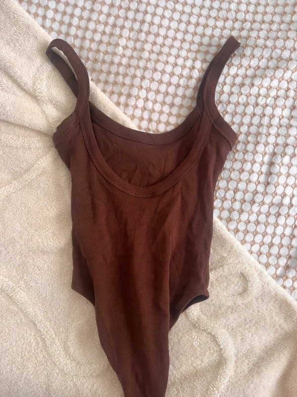 ASOS asos backless brown bodysuit