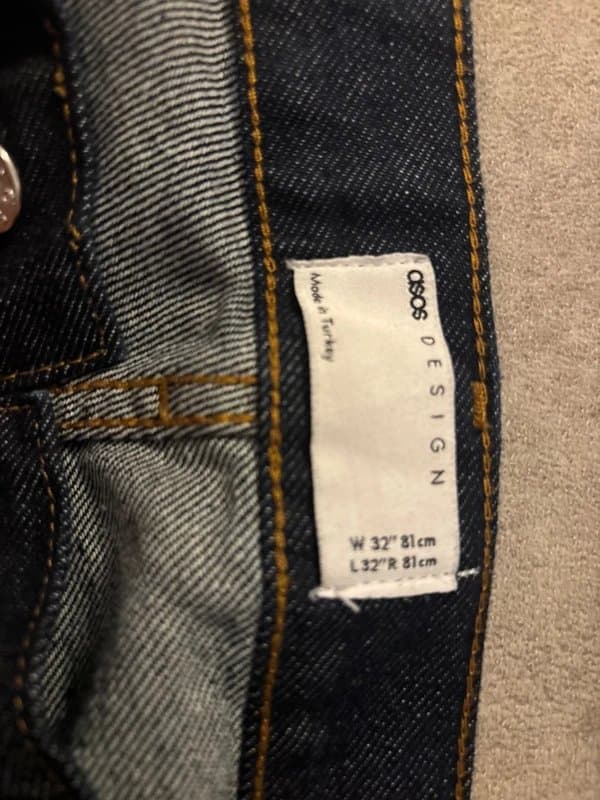 ASOS Design Raw denim baggy jeans