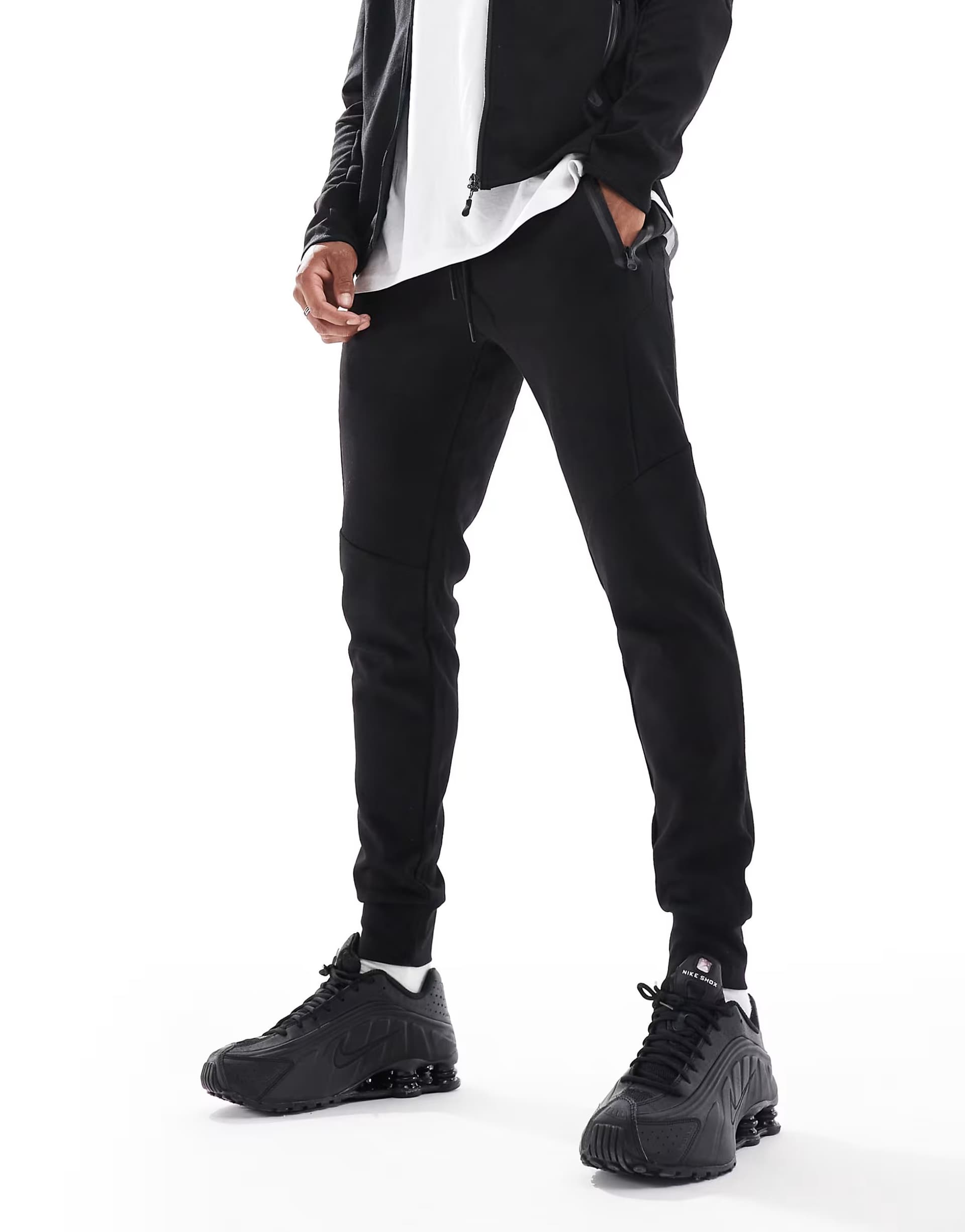 ASOS Jack & Jones tech jogger co-ord in black