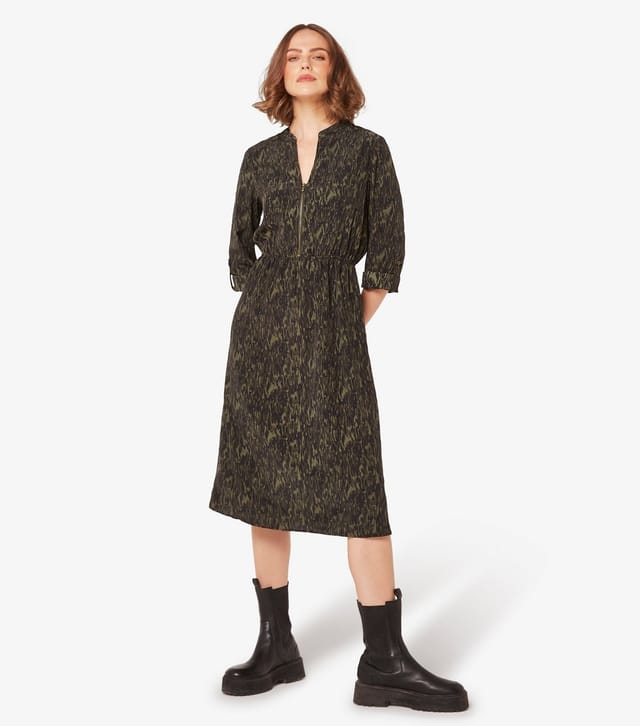 Apricot Women's Green Abstract Print Midi Dress Apricot New Look - 2