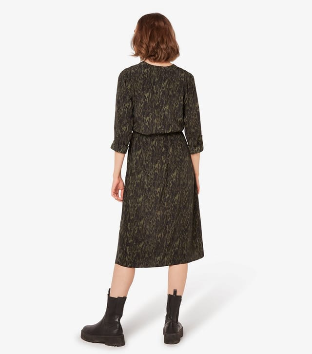 Apricot Women's Green Abstract Print Midi Dress Apricot New Look - 3
