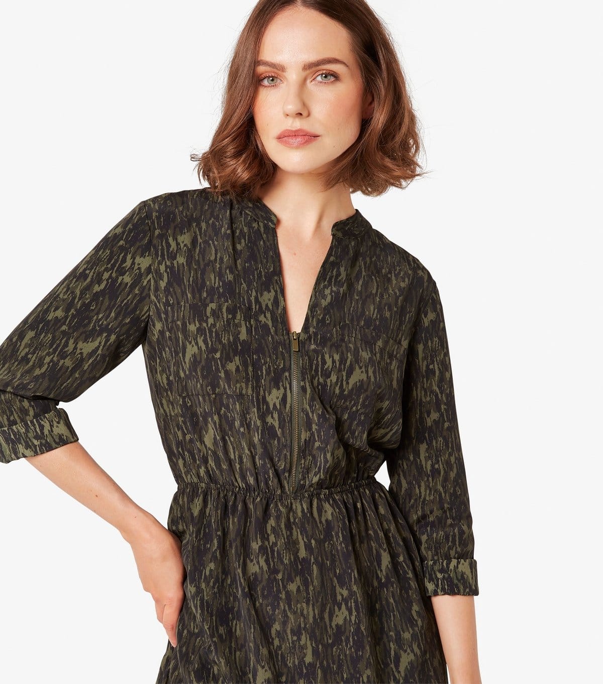 Apricot Women's Green Abstract Print Midi Dress Apricot New Look - 4