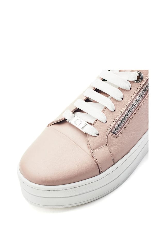 Moda in Pelle Moda In Pelle Women's Abbee' Leather Trainers in Nude - 3