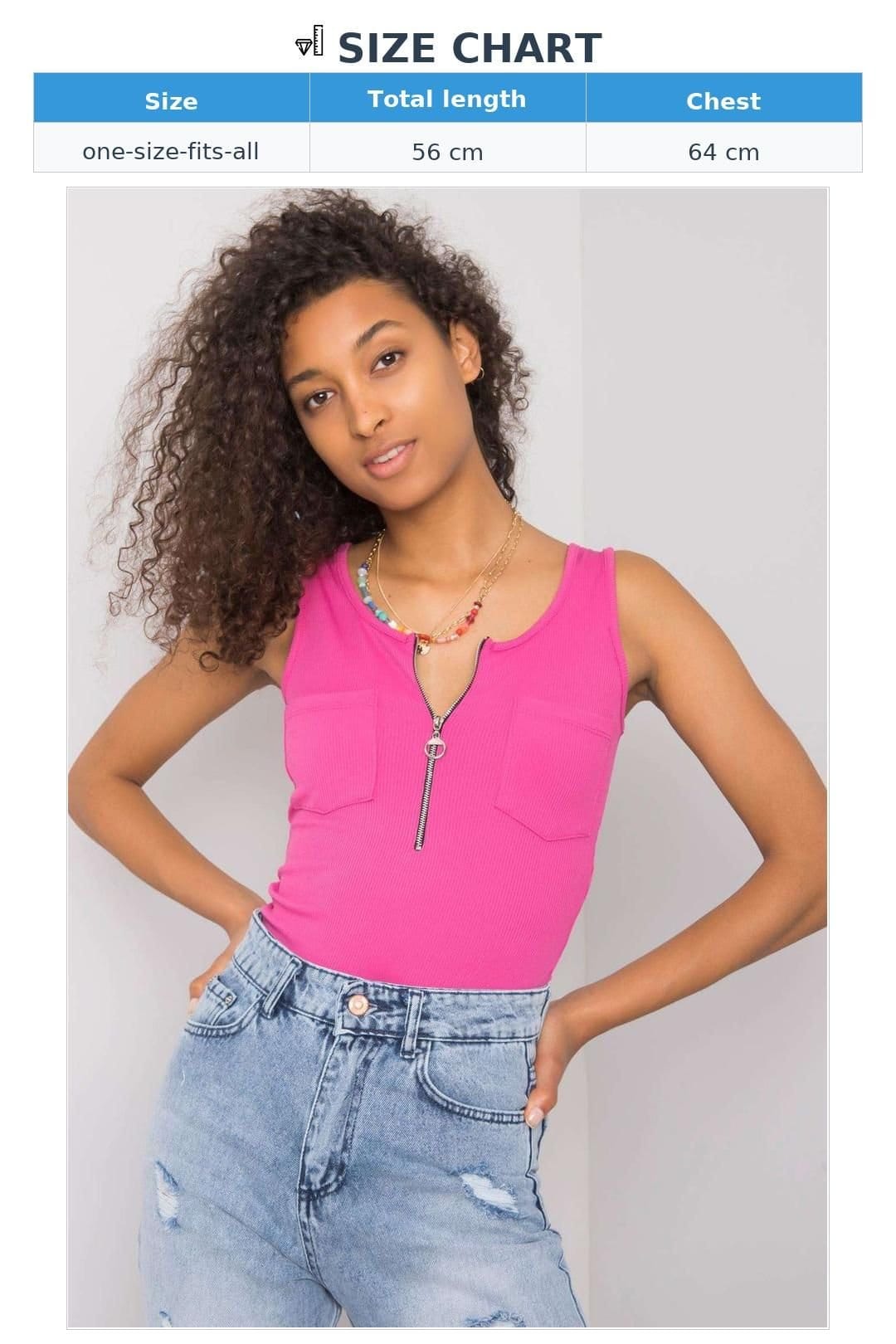 Love Lace Love Lace Women's Summer Zip Pocket T-Shirt with Shoulder Straps in Pink - 4