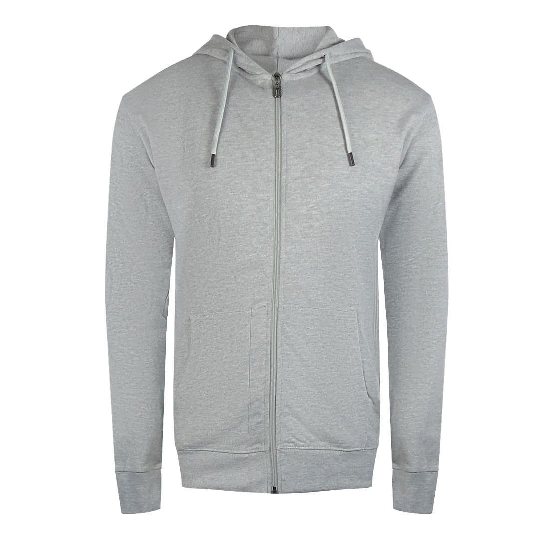 Cavalli Class Cavalli Class Men's Bold Floral Logo Grey Zip-Up Hoodie