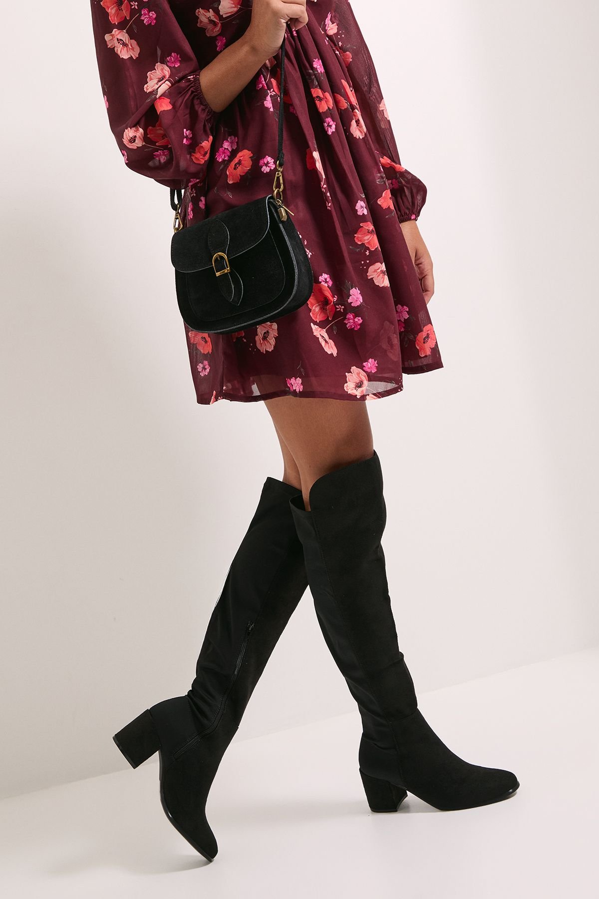 Dorothy Perkins Dorothy Perkins Women's Kelly Stretch Over The Knee Boots in Natural Black - 2