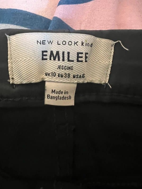 New Look New Look Black Coated 'Emilee' High Waisted Jeggings - Size 10