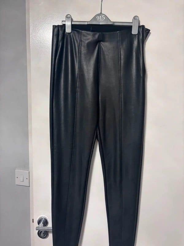 New Look Black Faux Leather Trousers