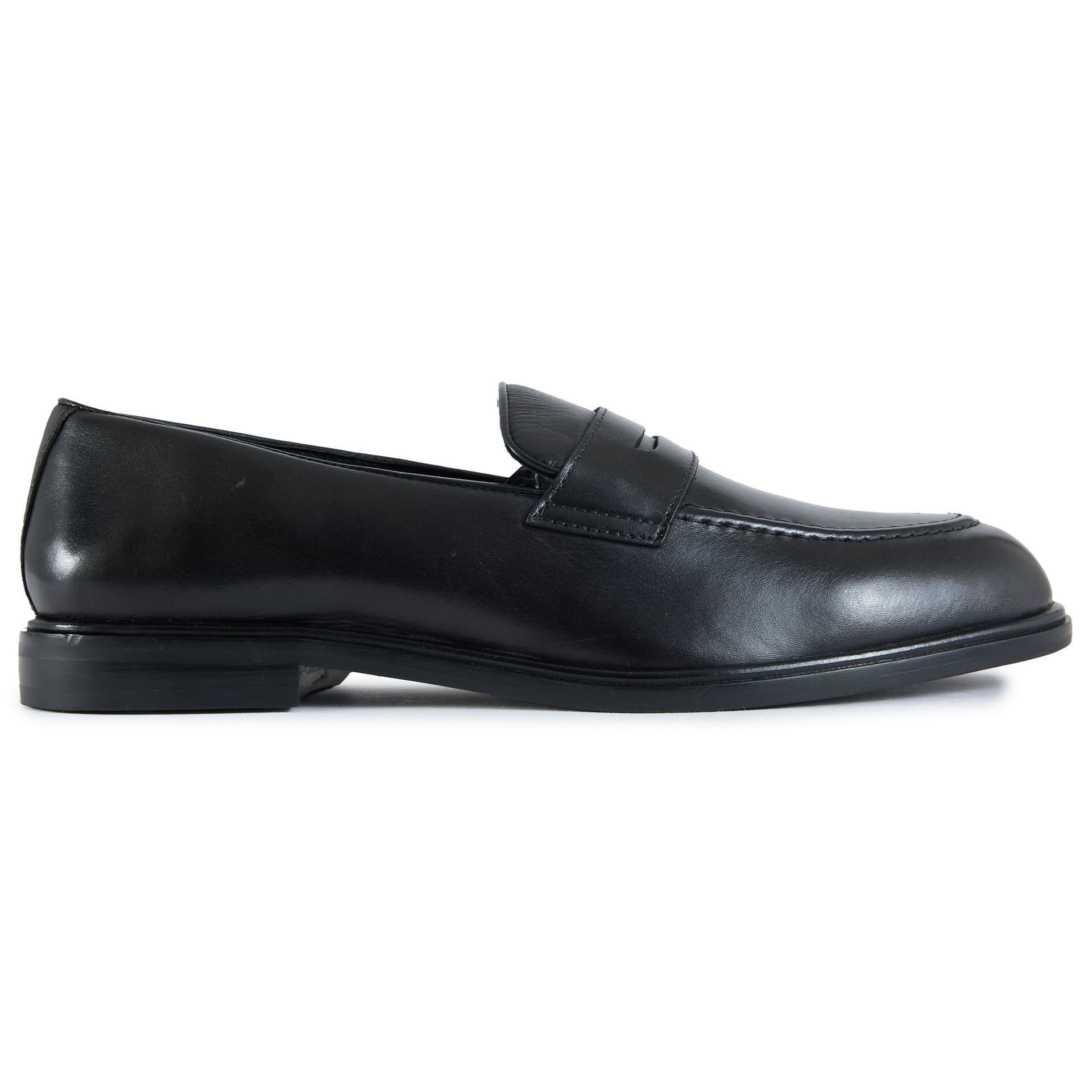 WALK LONDON Walk London Men's Black Leather Loafers