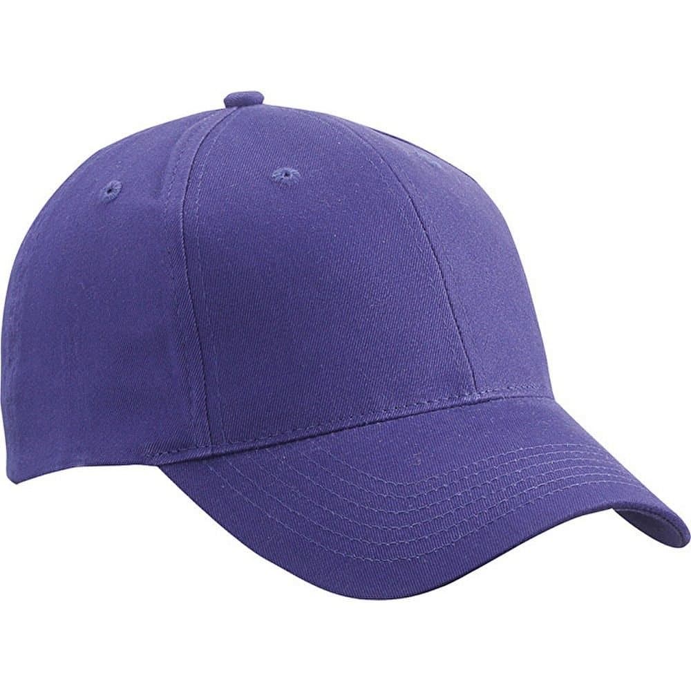 Myrtle Beach Myrtle Beach Men's 6 Panel Brushed Cotton Baseball Cap in Mauve