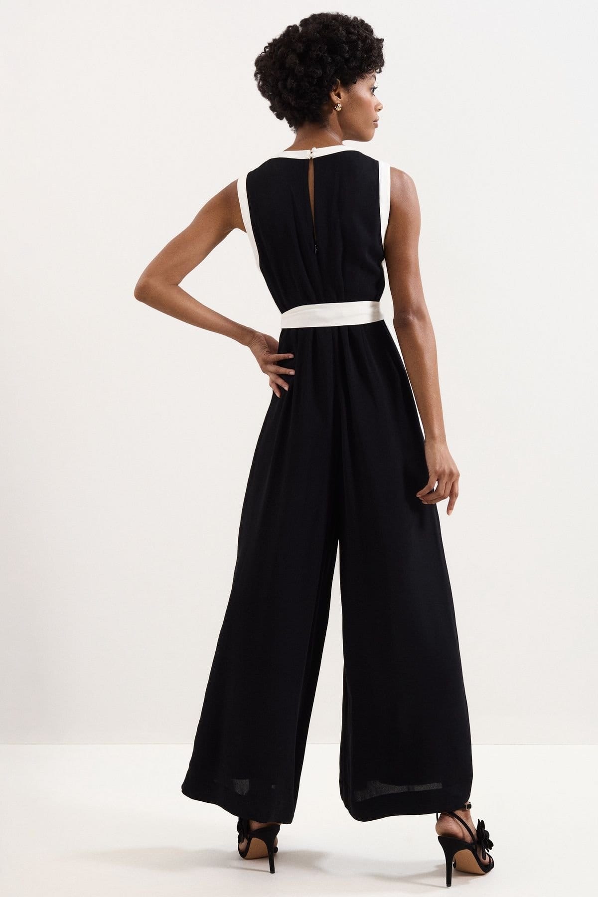 Phase Eight Phase Eight Women's Petite Elowen Sleeveless Jumpsuit in Black - 4