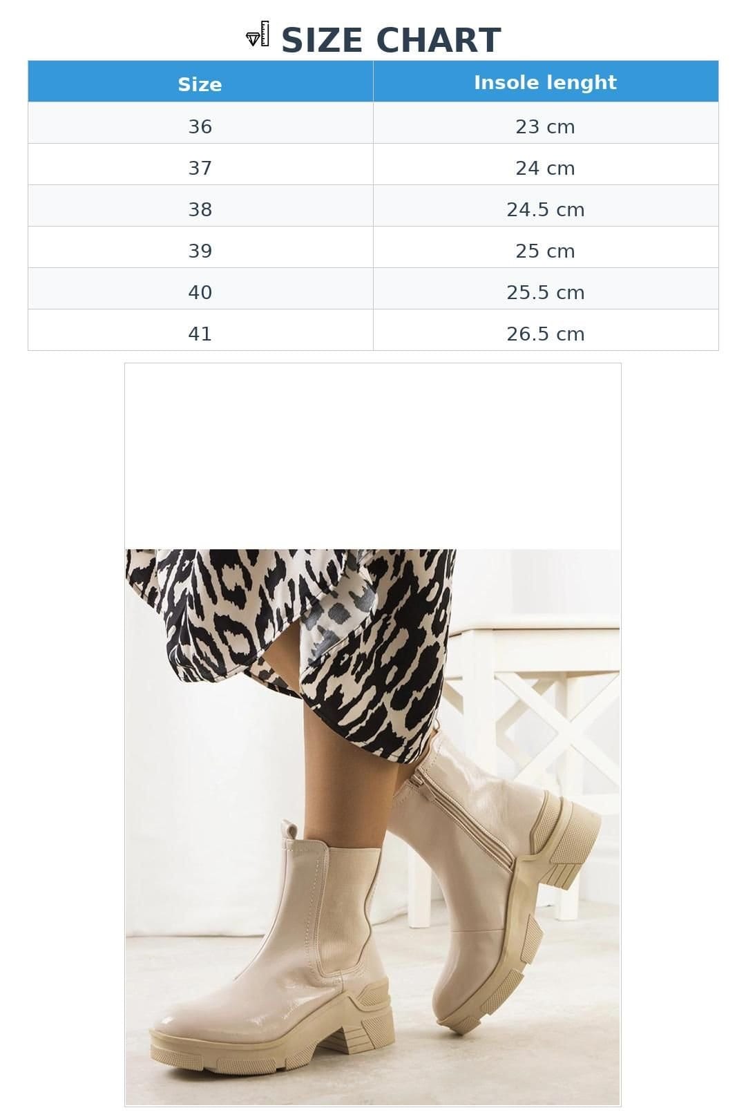 Love Lace Love Lace Women's Asma Patent Ankle Boots with Side Zipper Comfort in Beige - 4