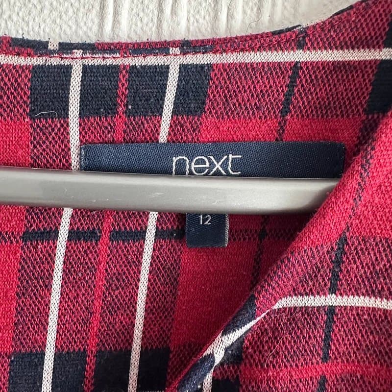 Next Next classic plaid shift dress uk 12