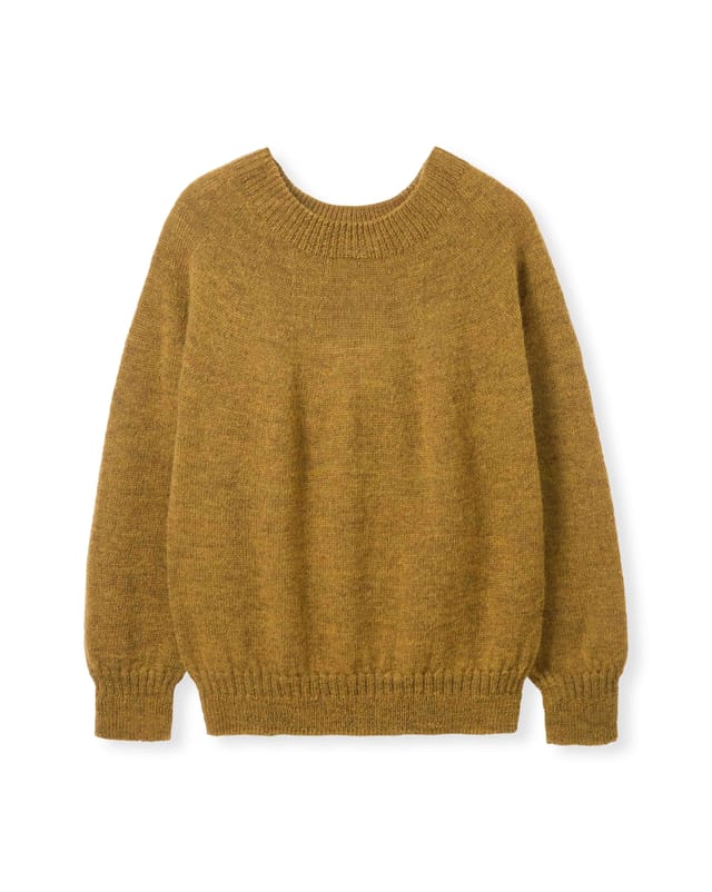 Celtic & Co Celtic & Co Women's Gansey Stitch Crew Neck Jmpr in Mustard - 2