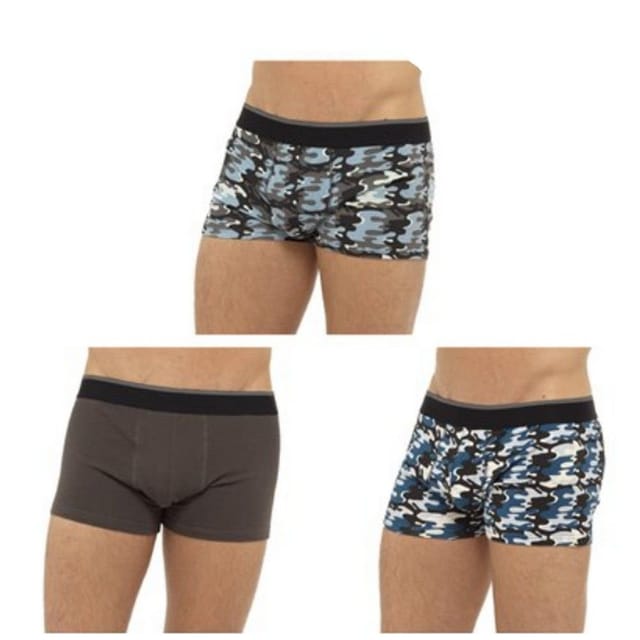 Tom Franks Tom Franks Men's Camo Boxer Shorts (Pack Of 3) in Grey - 2