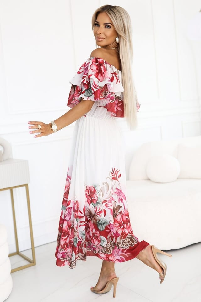 Love Lace Love Lace Women's Spanish Style Ombre Maxi Dress with Ruffle - 2