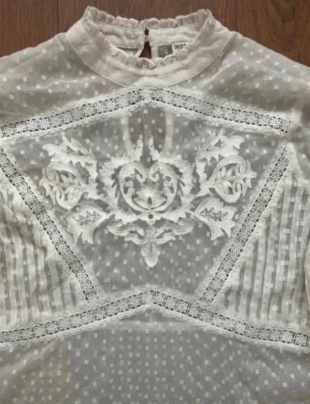 Topshop Super rare Topshop sample vintage embroidered boho top
