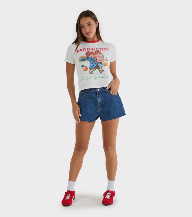 Skinnydip Women's Skinndip White Cotton Paddington Baby Tee T-Shirt Skinnydip New Look - 2