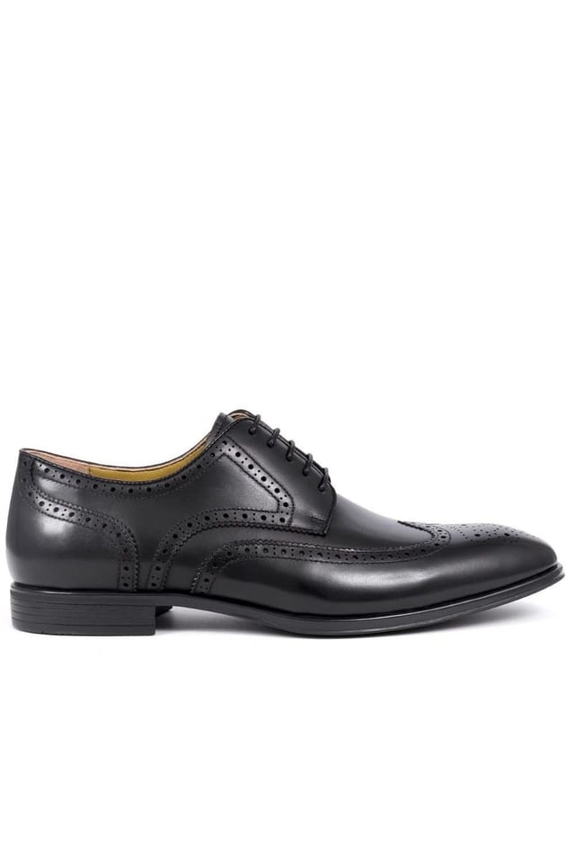 Jones Bootmaker Jones Bootmaker Men's Middlesex Brogue Shoes in Black - 2