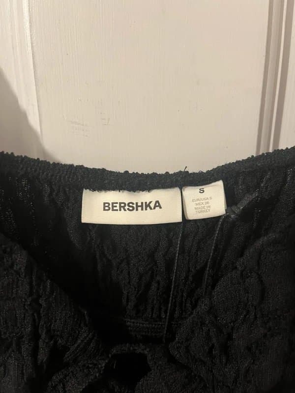 Bershka Frilly black bust top