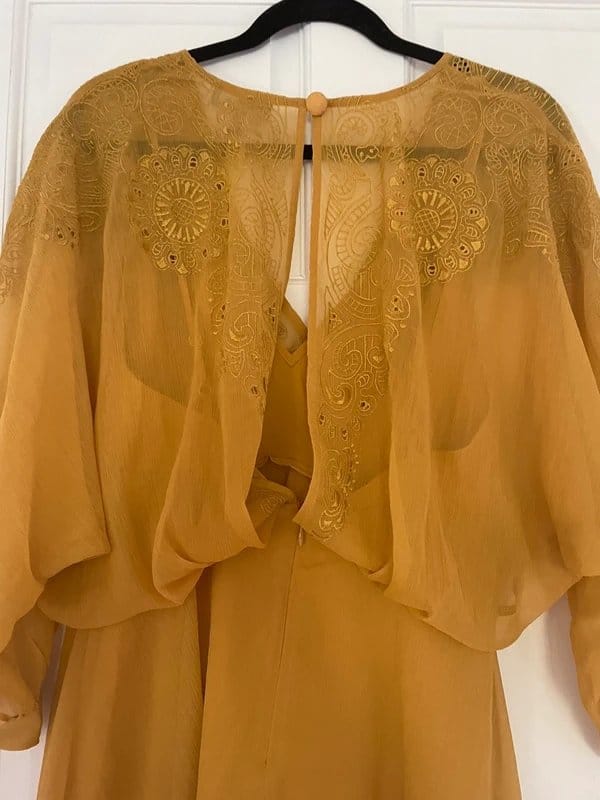 ASOS Mustard Embroidered Mini Dress/Top