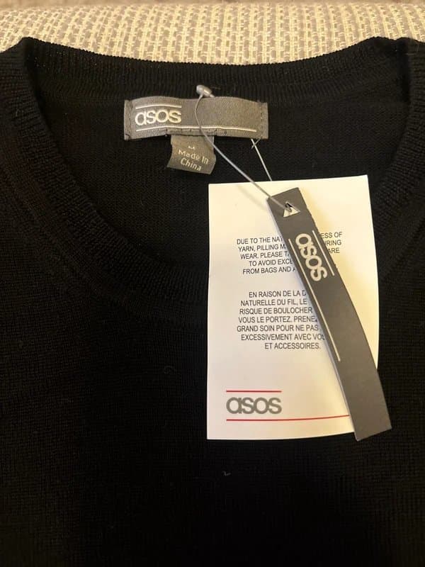 ASOS Black asos merino knitted jumper