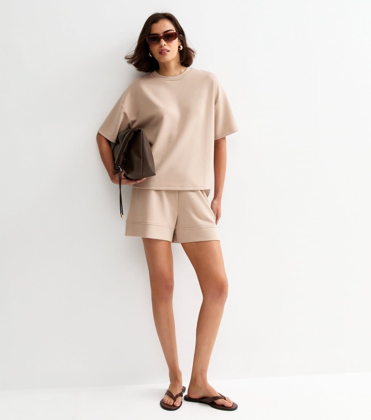 New Look New Look Mink Side Split Shorts for Women