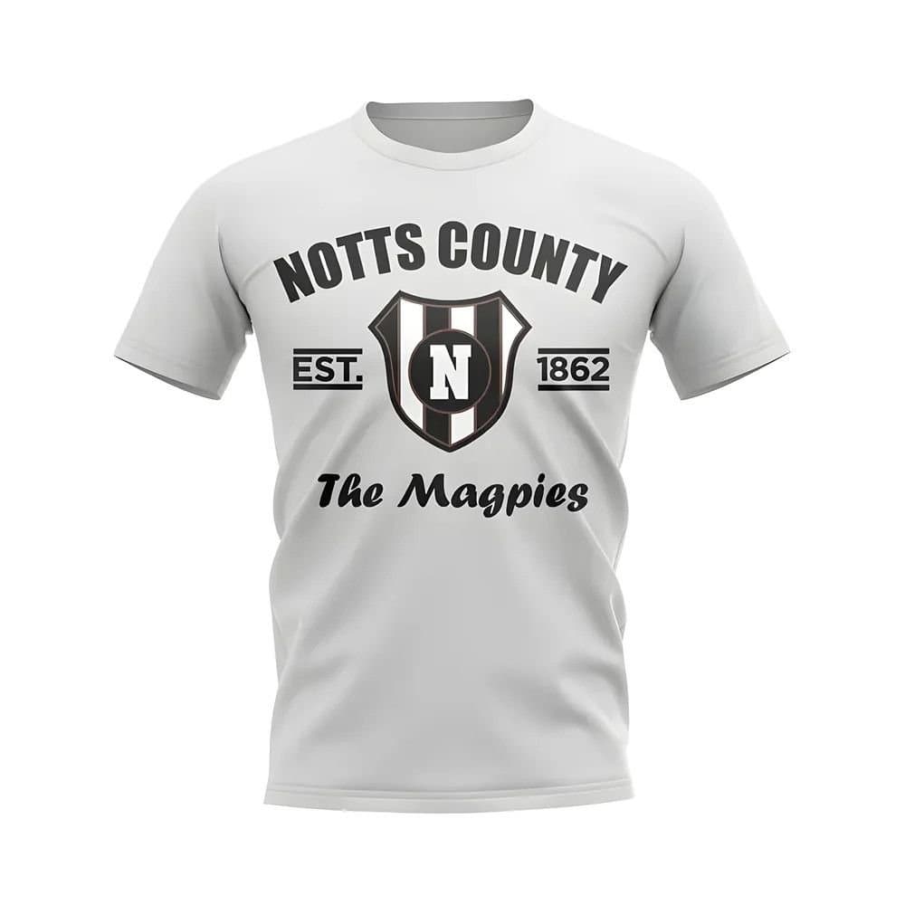 Notts County Notts County Men's Personalised Established Football T-Shirt in White