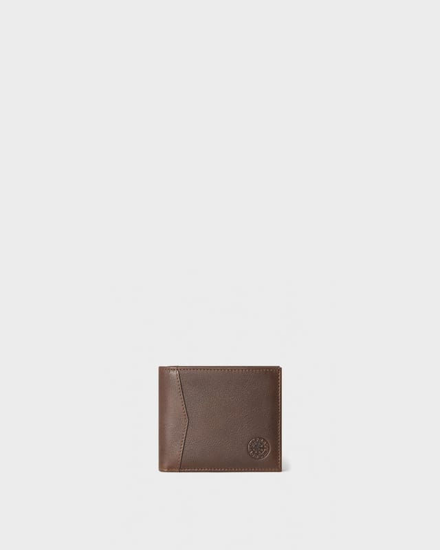 OSPREY LONDON OSPREY LONDON Men's The Compass Leather Coin Wallet in Tan - 3