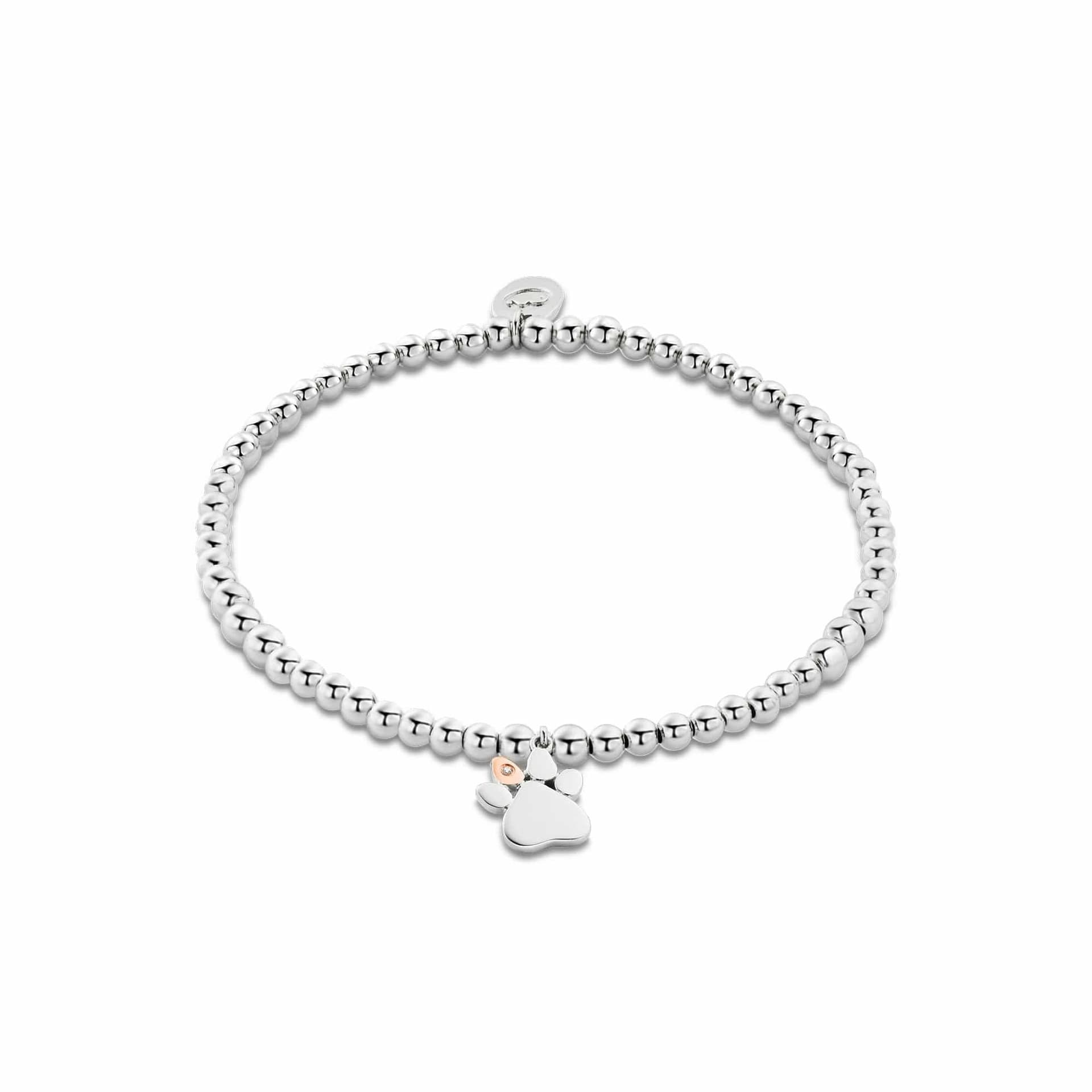 Clogau Clogau Women's Paw Prints Sterling Silver Affinity Bracelet with Topaz in Metallics