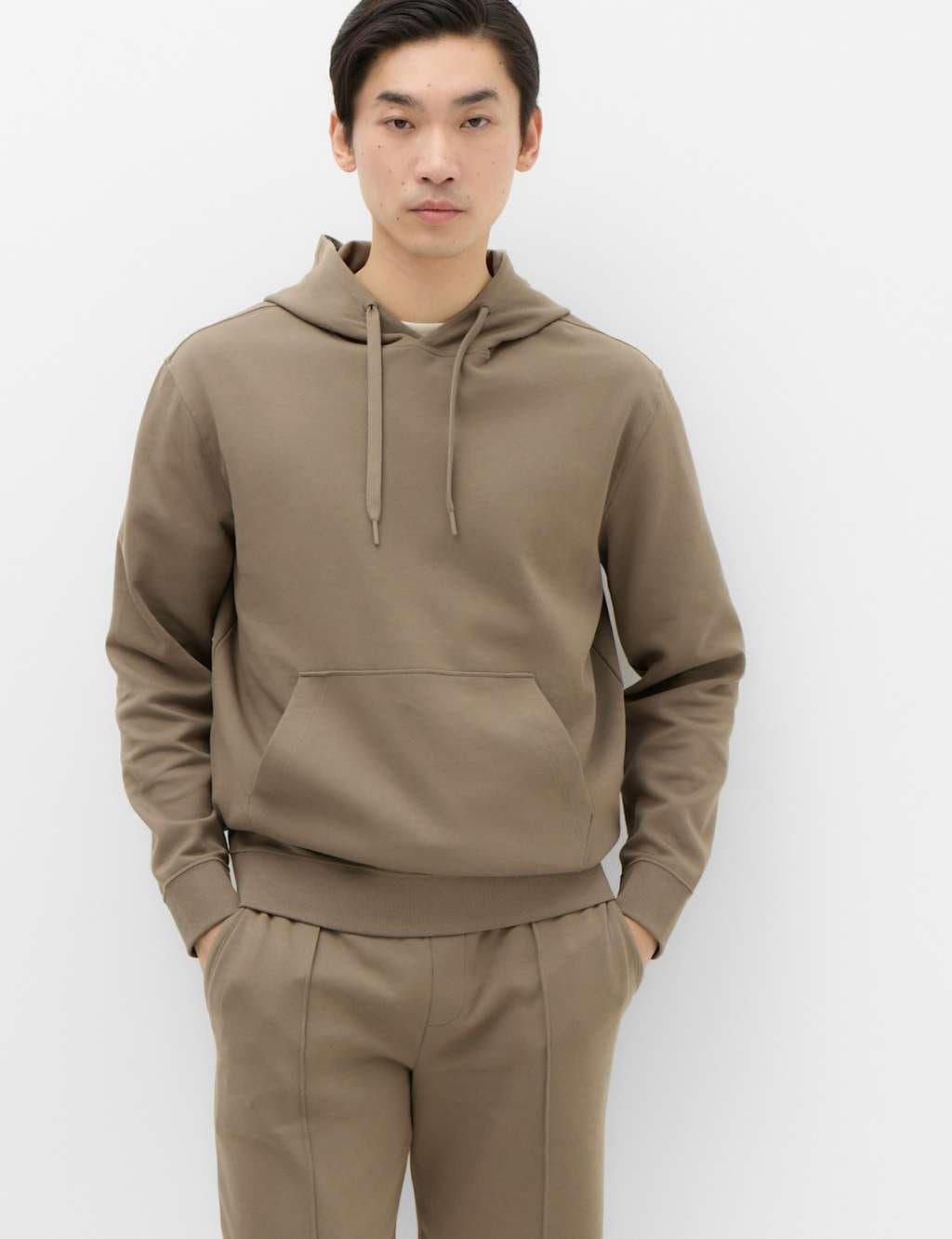 Marks & Spencer M&S Ultimate Cotton Rich Hoodie Mocha