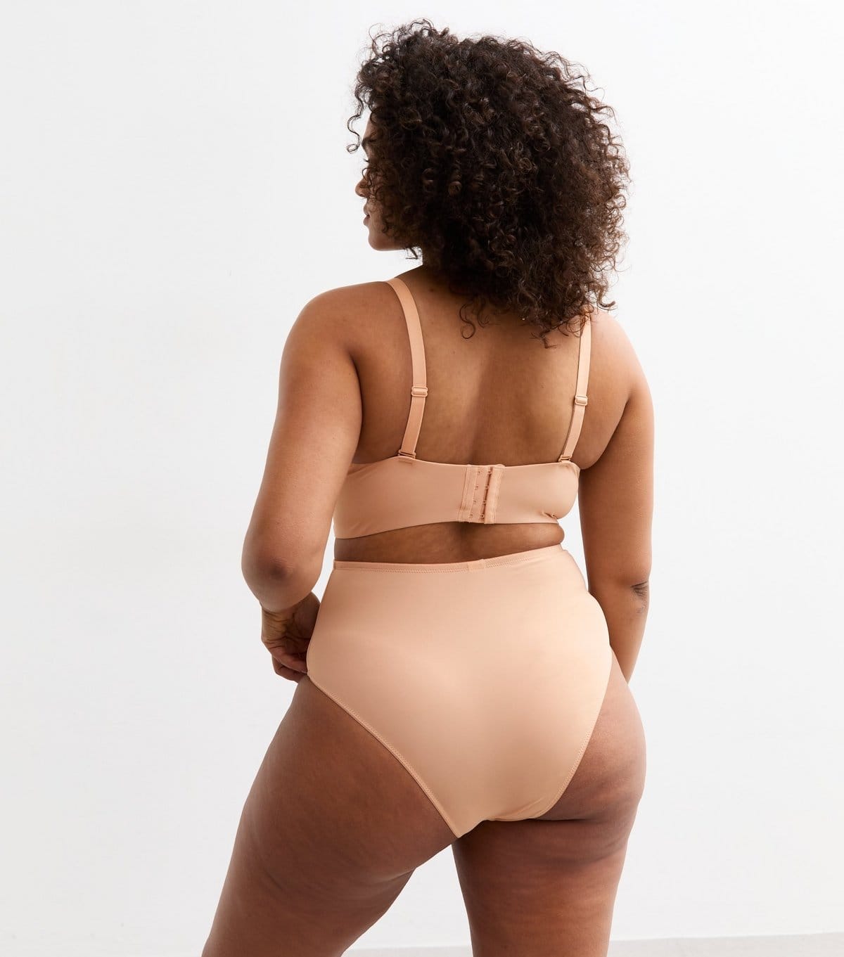 New Look Women's Plus Size Tan Micro High Waisted Brazilian Briefs Curves New Look - 4