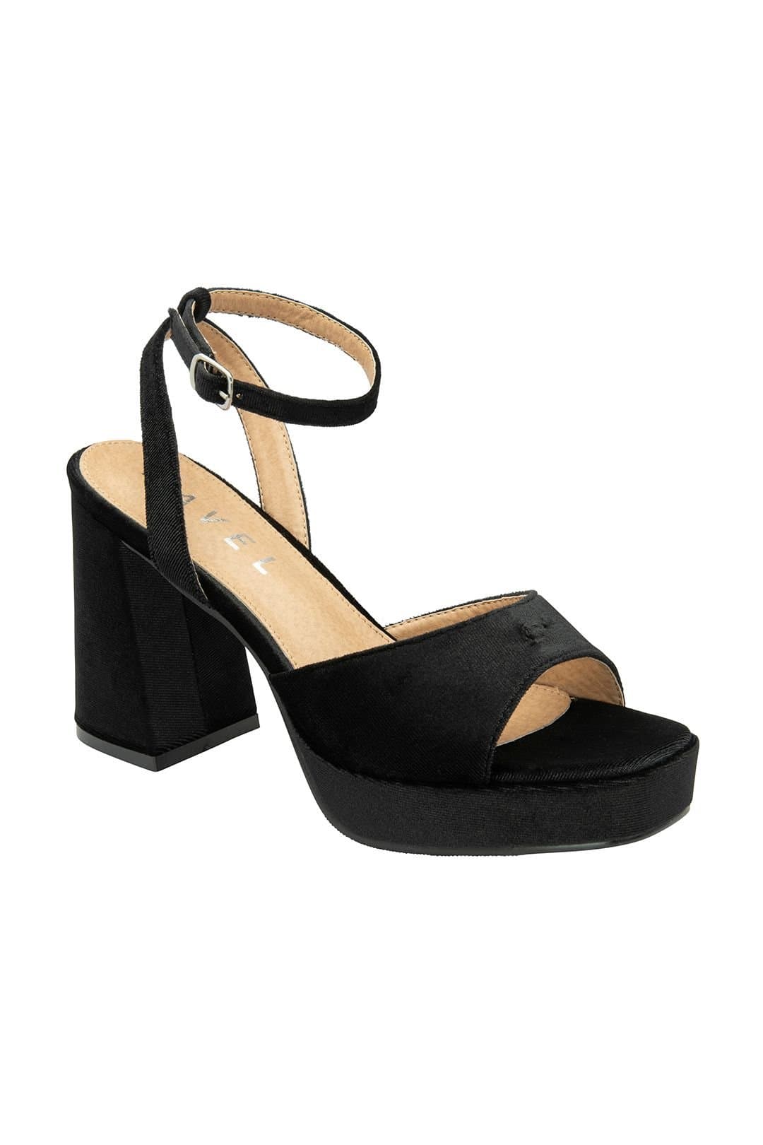 Ravel Ravel Women's 'Surina' Velvet Heeled Sandals in Black
