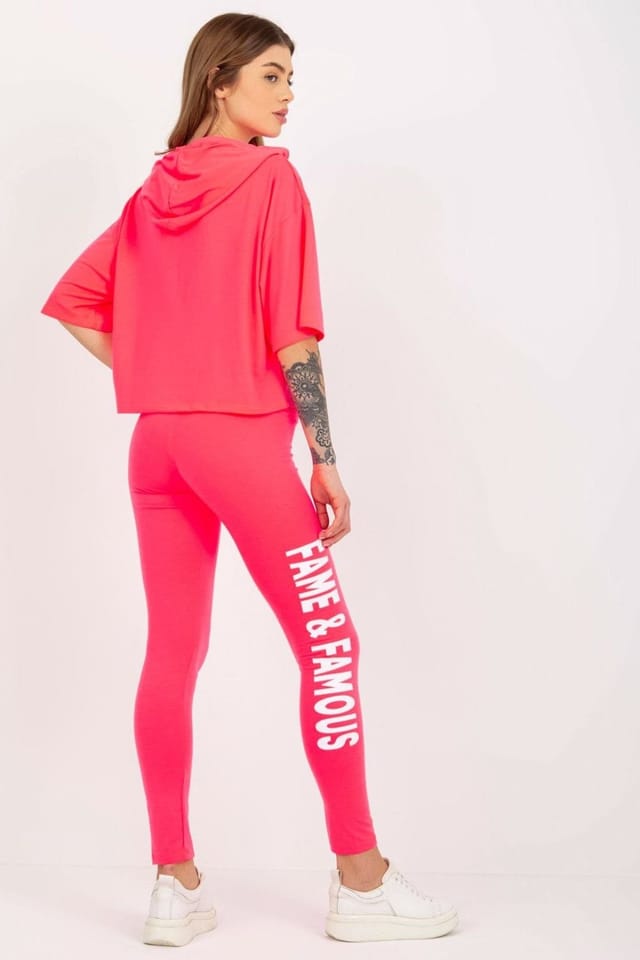 Love Lace Love Lace Women's Hooded Sweatshirt & Leggings Set Style 177041 in Pink - 3