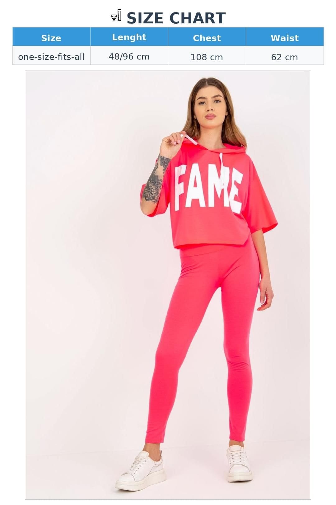 Love Lace Love Lace Women's Hooded Sweatshirt & Leggings Set Style 177041 in Pink - 4