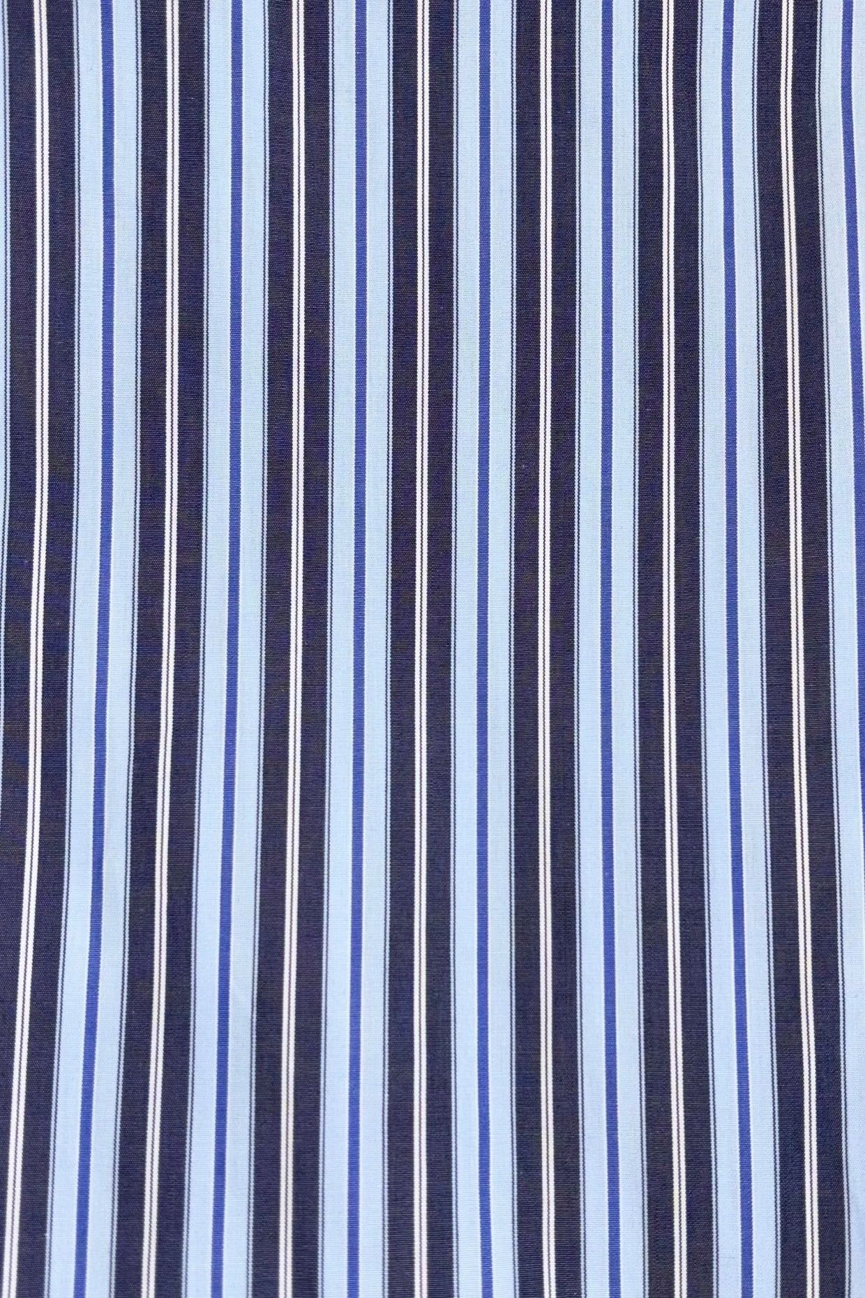 British Boxers British Boxers Men's "Navy Spark Stripe" Crisp Cotton Short Pyjama Set in Mid Navy - 4
