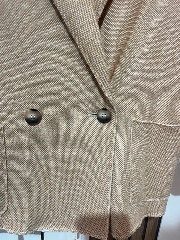 Topshop Topshop beige raw edge blazer size 12