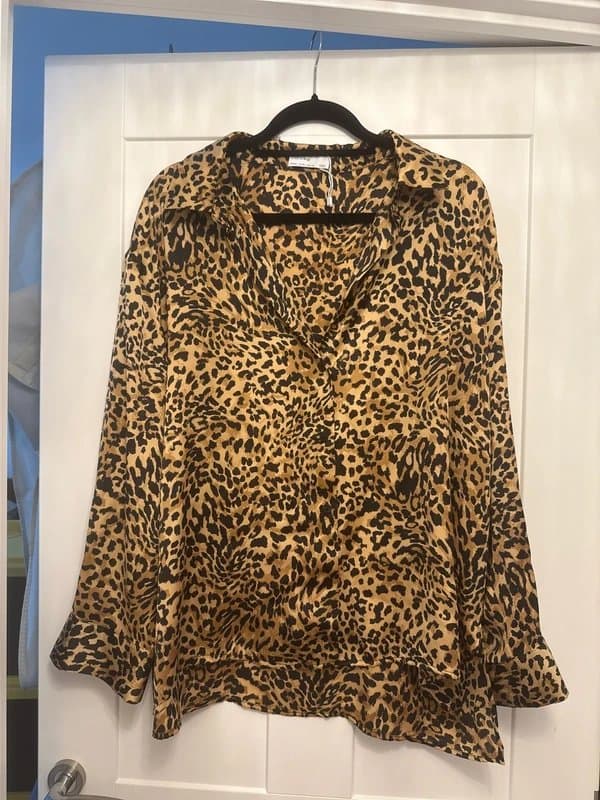 Bershka Leopard print shirt