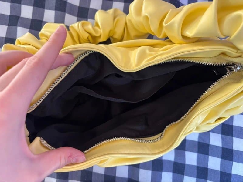 ASOS Design Asos design yellow ruched hand bag