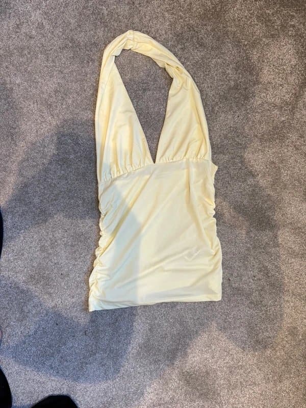 ASOS yellow halter neck top